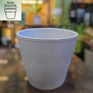 Keramický obal světle hnědý se strukturou na pr. 14 cm